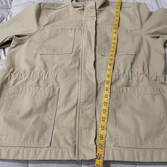 Vintage America 100% Cotton Canvas Anorak Jacket XXL Women Tan Barn Chor… - Picture 6 of 10